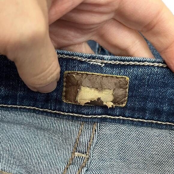 Lil Mother Lil Tomcat Roller Sneak Jeans 25 Petite Wide Sixth Sense Wash ALTERED - Picture 7 of 15